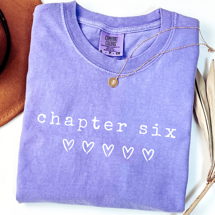 6th Birthday Shirt for Girls | Comfort Colors Chapter Six Tee | 6 Year Old Birthday Gift, Sixth Birthday Shirt for Girls