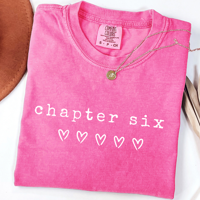 6th Birthday Shirt for Girls | Comfort Colors Chapter Six Tee | 6 Year Old Birthday Gift, Sixth Birthday Shirt for Girls