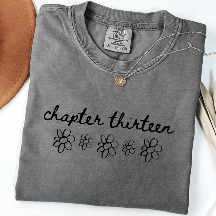 13th Birthday Girl Shirt | Comfort Colors Chapter Thirteen Daisy Birthday Tee | 13 Year Old Birthday Gift, Teen Girl Milestone Birthday Shirt