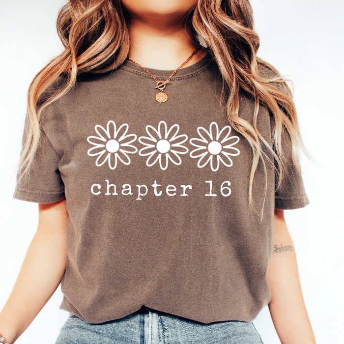 16th Birthday Shirt for Girls | Comfort Colors Chapter 16 Tee | Sweet 16 Birthday Gift, Sixteenth Birthday Shirt, Teen Girl Daisy Birthday Tee